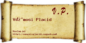 Vámosi Placid névjegykártya